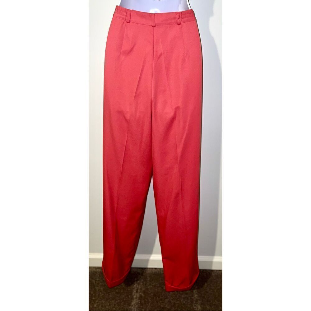 VTG Women’s Cuffed High Waist Trouser Pink/Melon 10T - Picture 9 of 10